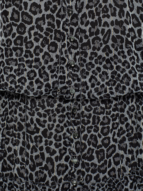 Grey Leopard Chiffon Maxi Dress, 4