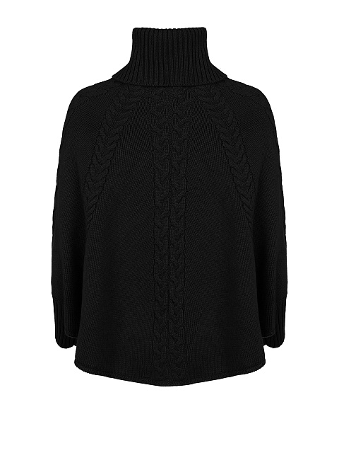 Black Cashmere Cable Knit Sweater, 2