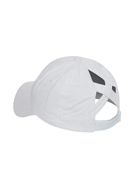 White Denim & Leather "YD" Cap, 3