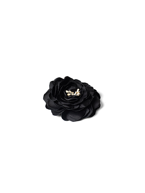 Black flower brooch, 3