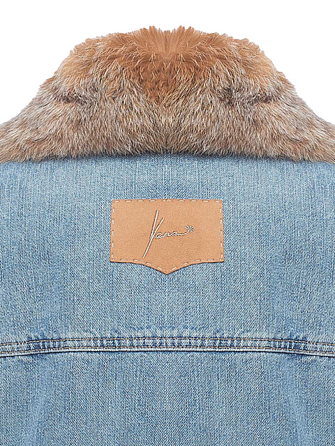 Bobcat Fur Blue Denim Jacket, 4 Bobcat Fur Blue Denim Jacket, 4