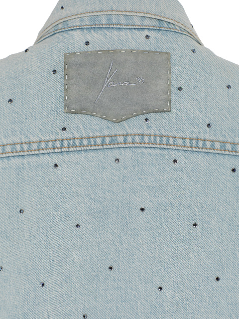 Light Blue Denim Jacket with Crystals, 4 Light Blue Denim Jacket with Crystals, 4