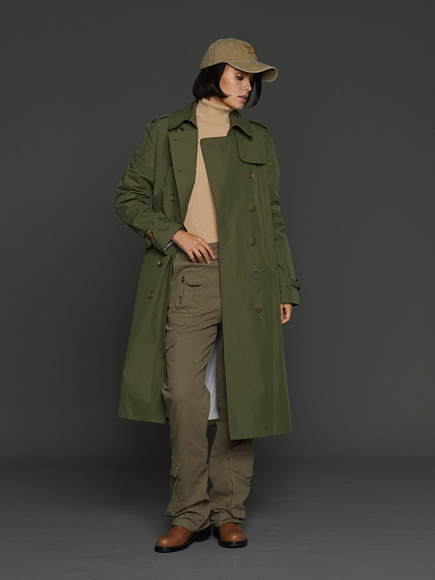 Khaki Cotton Cargo Pants, 6