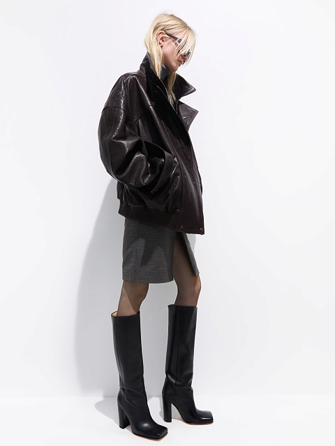 Checked suiting pencil skirt, 3 Checked suiting pencil skirt, 3