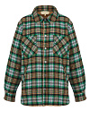 Мужская зеленая рубашка в клетку с подкладкой из искусственного меха Мужская зеленая рубашка в клетку с подкладкой из искусственного меха