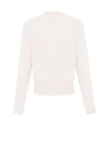 White Cashmere V-neck Sweater, 2