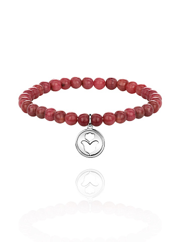 Silver & Jasper Beaded Bracelet, 1