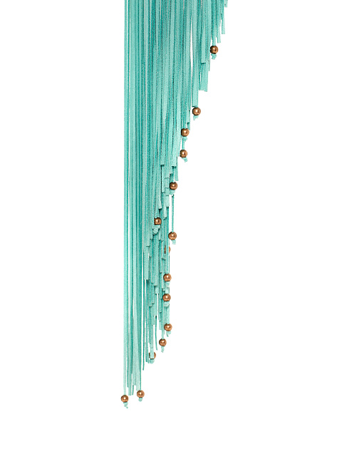 Turquiose Embroidered Fringed Suede Jacket, 4 Turquiose Embroidered Fringed Suede Jacket, 4