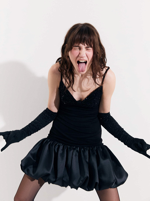 Black Sequined Mini Dress, 3 Black Sequined Mini Dress, 3