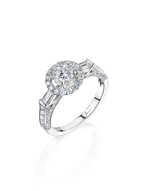 White gold ring with diamonds, 1