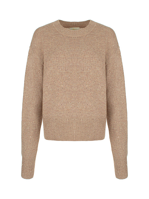 Rose Beige Lurex & Sequins Jumper, 1
