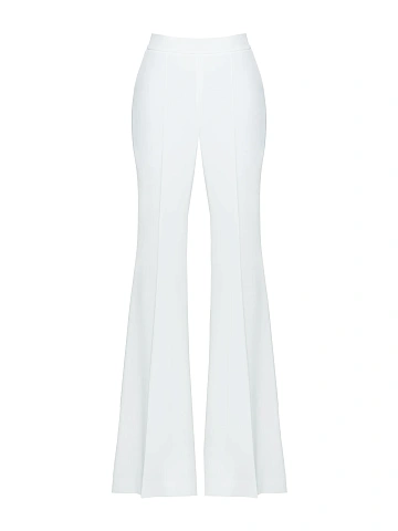 White Silk Flared Pants, 1