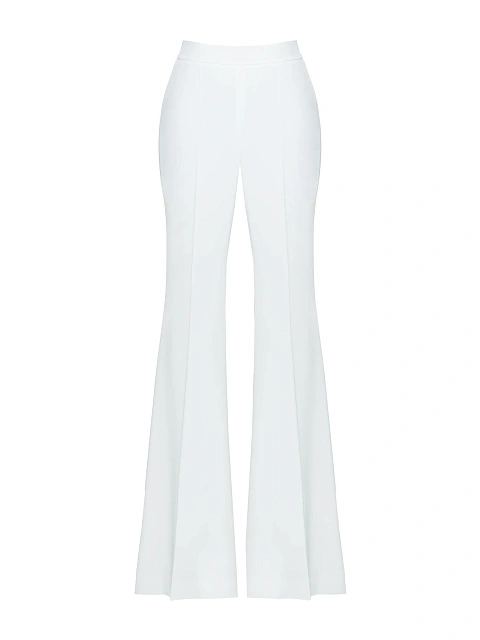 White Silk Flared Pants, 1
