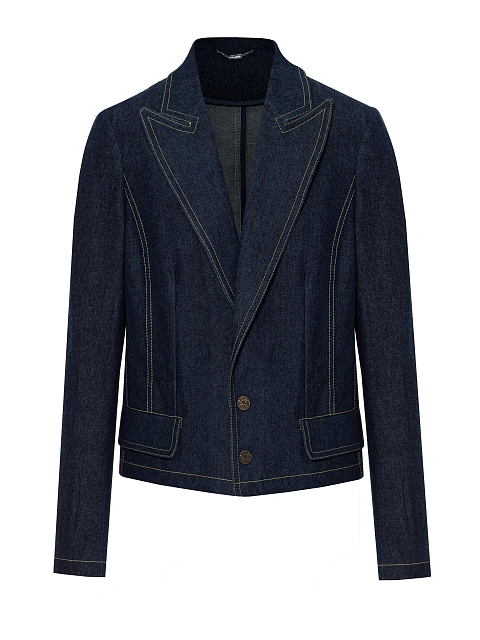 Blue denim jacket, 1