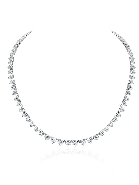Necklace with heart-cut diamonds, 1