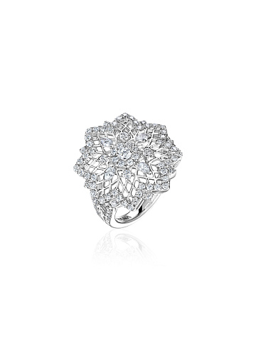White gold ring with diamonds, 1