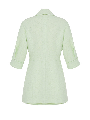 Light Green Two-piece Suit With Jacket And Mini Skirt, 2