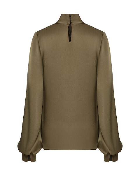 Olive Green Silk Blouse, 2