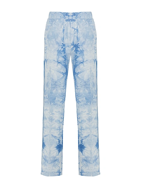 Light Blue Embroidered Tie-dye Cotton Tracksuit, 3