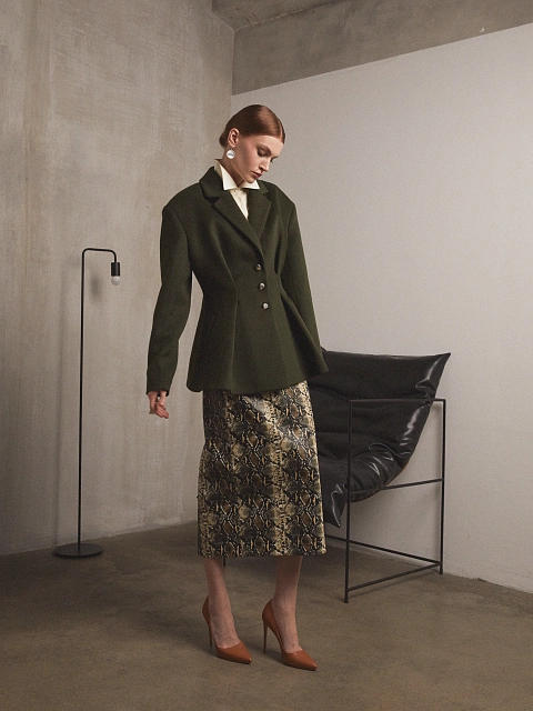 Dark green wool blazer, 4