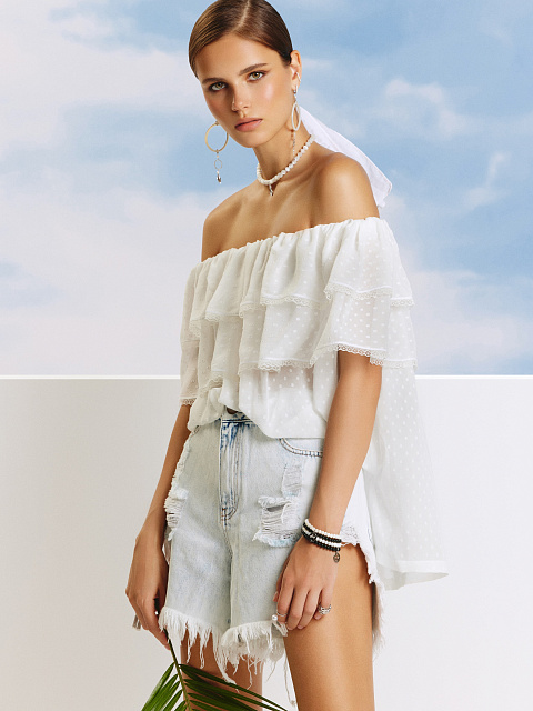 Light Blue Distressed Mini Shorts, 6 Light Blue Distressed Mini Shorts, 6