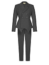 Серый брючный костюм со штрипками