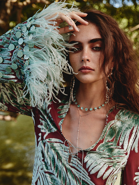 White Gold & Diamonds Cross Necklace, 4