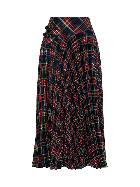 Blue & Red Checked Vest & Skirt, 3