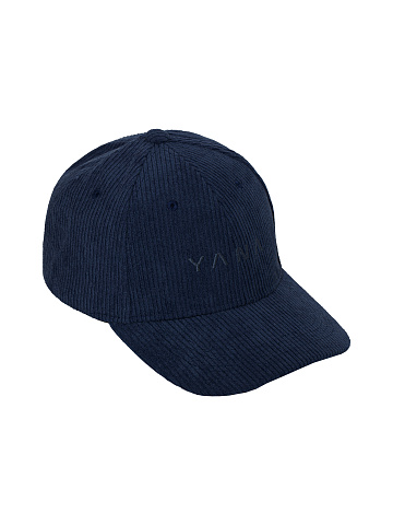 Dark blue corduroy cap with Yana embroidery, 1