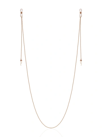 Rose Silver & White Enamel Sunglass Chain, 1