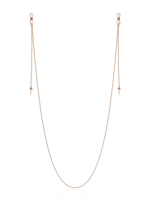 Rose Silver & White Enamel Sunglass Chain, 1