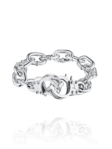 Silver Handcuffs Bracelet, 1