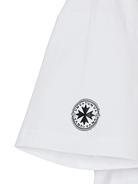 Men's Printed Anchor White Cotton T-shirt, 4 Men's Printed Anchor White Cotton T-shirt, 4