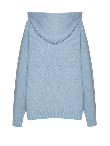 Light Blue Hoodie With White Print, 2