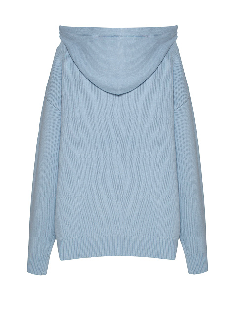 Light Blue Hoodie With White Print, 2