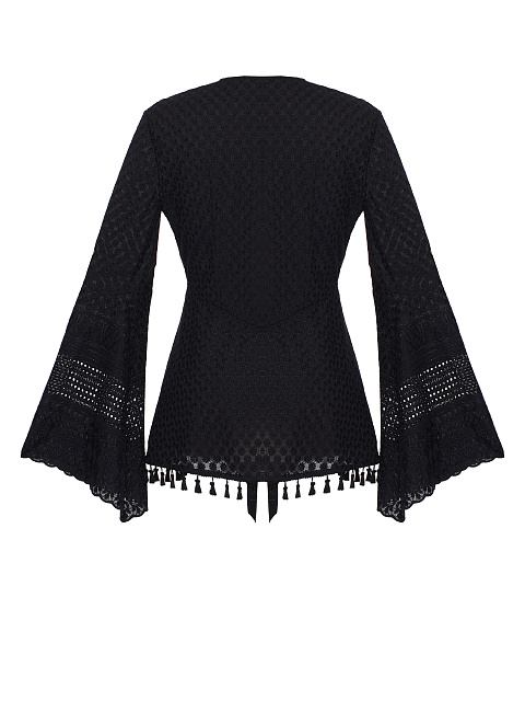 Black Cotton Lace Blouse, 2