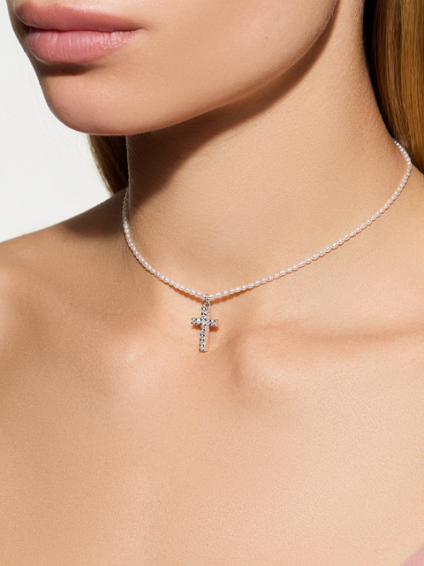 White Gold, Pearls & Diamonds Choker, 3