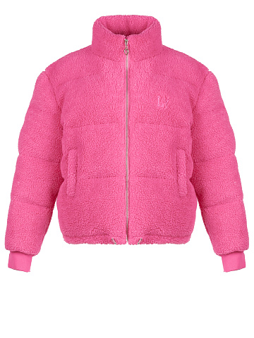 Hot Pink Teddy Padded Jacket, 1