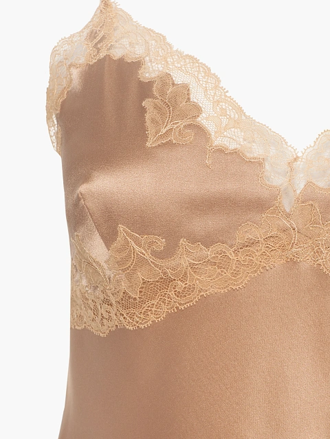 Beige Lace Trim Top, 3 Beige Lace Trim Top, 3