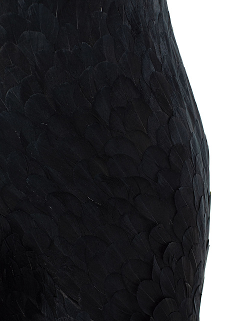 Black Feather Maxi Dress, 5