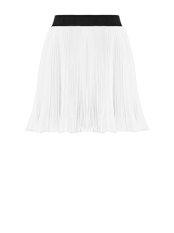 White Pleated Mini Skirt, 2