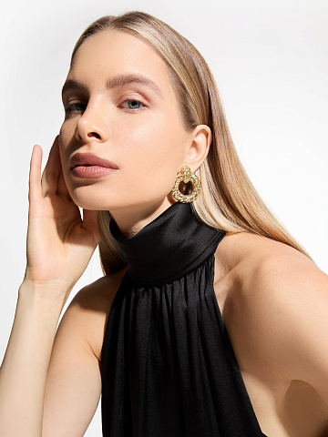 "Dragon" earrings in yellow gold, 2