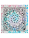 Розово-голубая хлопковая бандана Tie-Dye с узором пэйсли Розово-голубая хлопковая бандана Tie-Dye с узором пэйсли