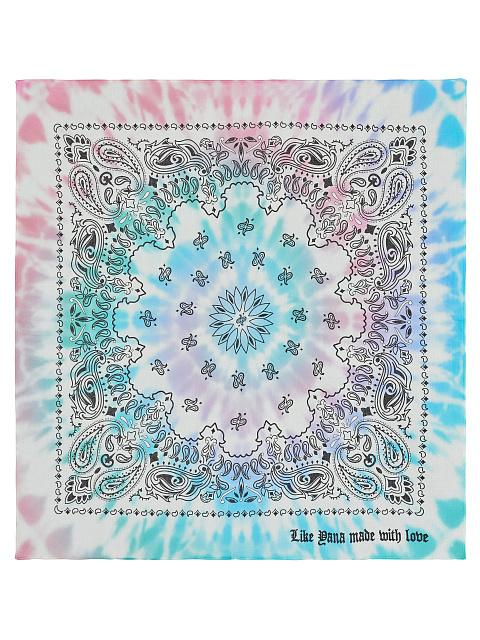 Pink & Blue Tie-Dye Cotton Paisley Printed Bandana, 1 Pink & Blue Tie-Dye Cotton Paisley Printed Bandana, 1