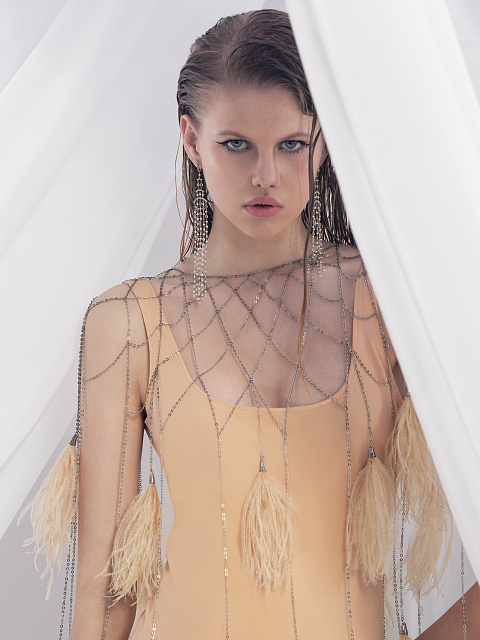 Silver Chains & Feathers Cape, 5