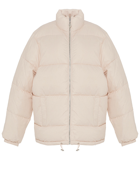 Cream-beige oversized down jacket, 1 Cream-beige oversized down jacket, 1