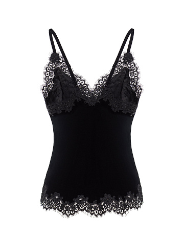 Black Velvet Top With Lace, 2
