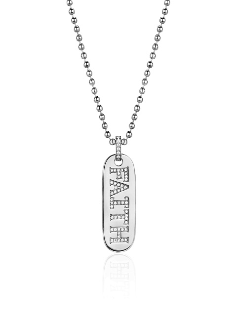 “Faith” white gold necklace with diamonds, 1