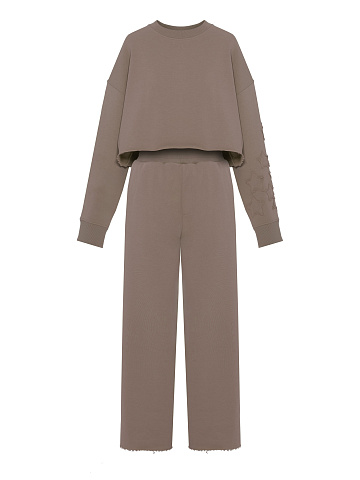 Brown cotton suit with stars, 1