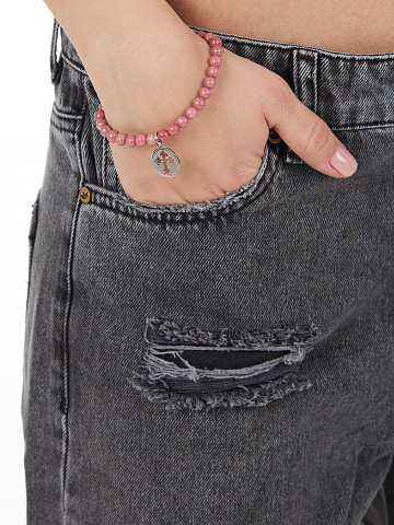 Silver & Jasper Beaded Bracelet, 2